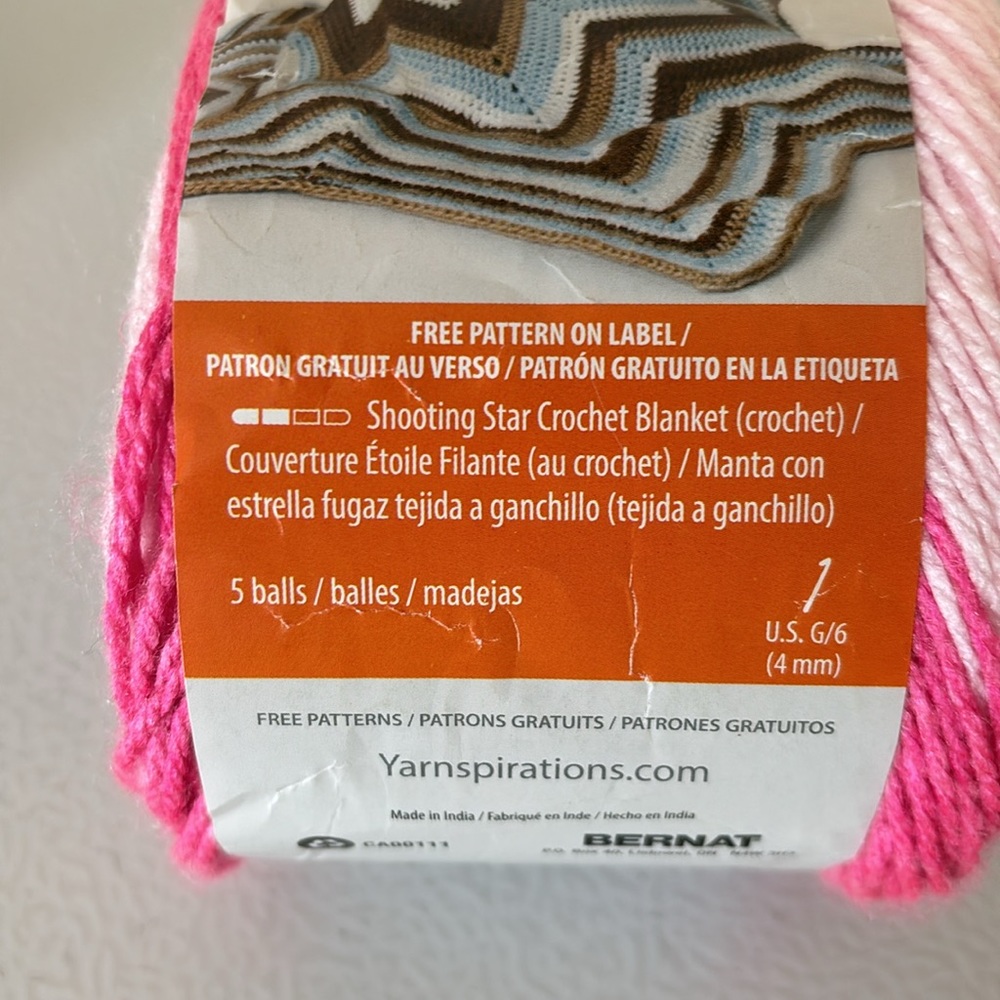 Bernat Softee Baby Stripes Yarn -NEW - Picture 3 of 4